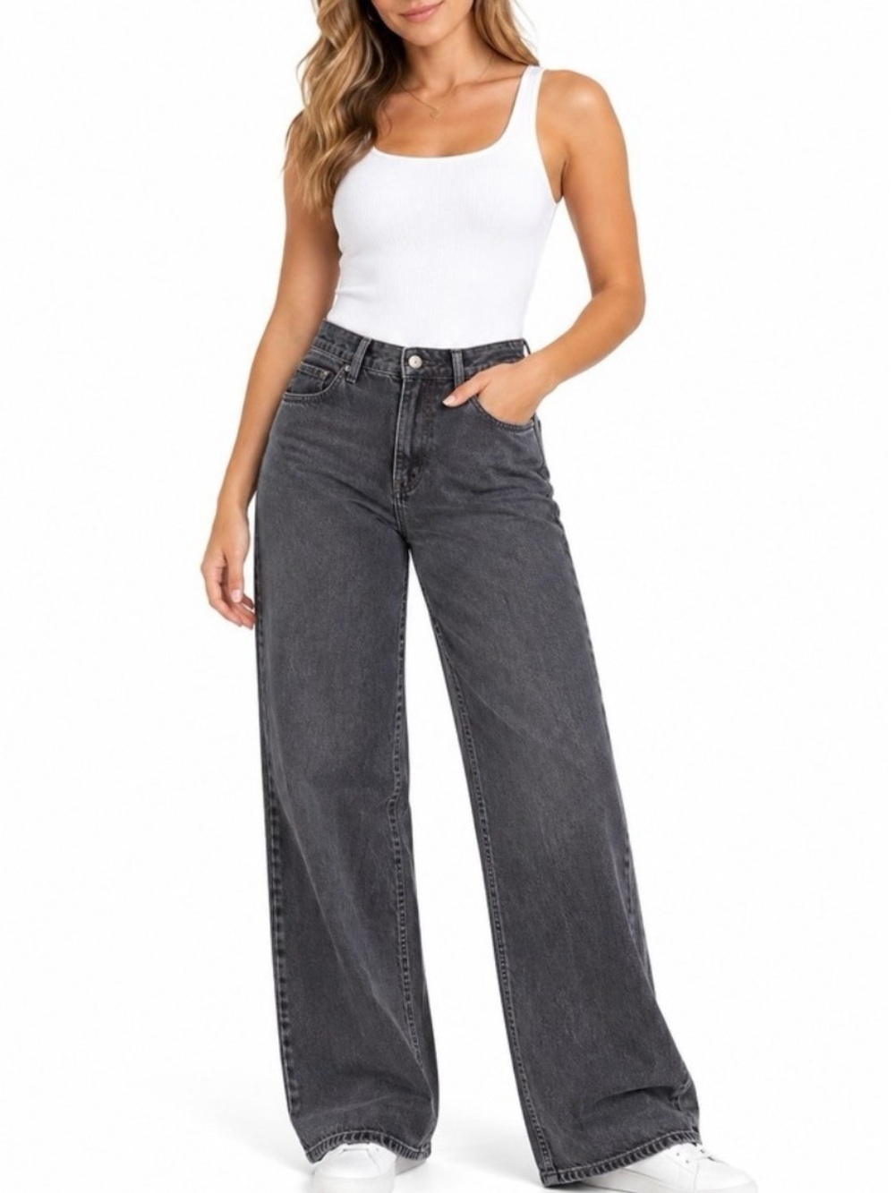 Old Navy Sky-Hi Wide Leg Denim Jeans